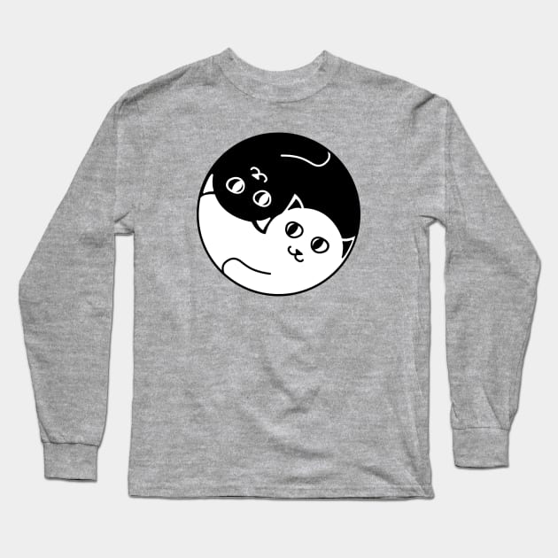 Yin and Yang Cats Long Sleeve T-Shirt by PaletteDesigns